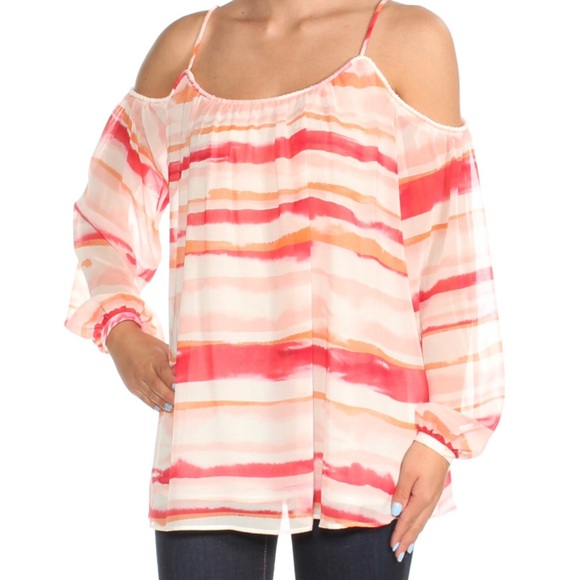 CALVIN KLEIN Stripe Blouse - Picture 1 of 7